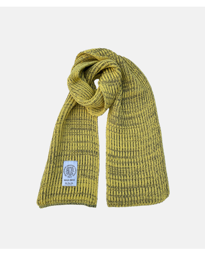 S.N.S. Herning - Wool Scarf - Canary Yellow with Black Melange - design Maja Brix